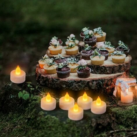 Lot De 48 Bougies A LED, Bougies Chauffe-Plat Sans Flamme, Bougies Piles Decoration Pour Saint-Valentin, Table, Mariage, Fête , Anniversaire 7 Lot De 48 Bougies A LED, Bougies Chauffe-Plat Sans Flamme, Bougies Piles Decoration Pour Saint-Valentin, Table, Mariage, Fête , Anniversaire – Image 5