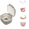 Boîte à Dentier Boîtier De Retenue Portable Boîte De Nettoyage Pour Prothèses Dentaires Avec Panier Et Plateau De Rangement Pour L'aligneur, Protège-buccal Et Appareils Dentaires (gris) -ATMOSPHERA || VIDAXL || Safavieh Soldes 87578652 1