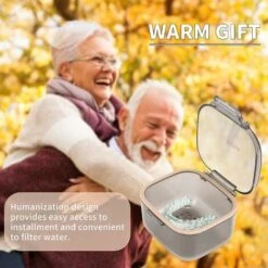 Boîte à Dentier Boîtier De Retenue Portable Boîte De Nettoyage Pour Prothèses Dentaires Avec Panier Et Plateau De Rangement Pour L'aligneur, Protège-buccal Et Appareils Dentaires (gris) -ATMOSPHERA || VIDAXL || Safavieh Soldes 87578652 5