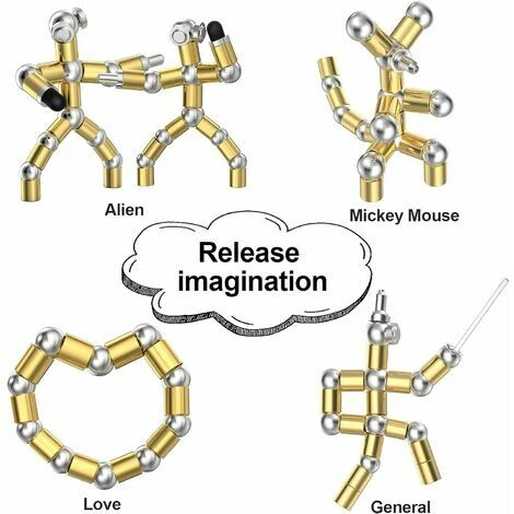 OAAO Stylo à Bille Magnétique, Stylo à Bille Noir, Stylo Magnétique Multifonction Amusant, Stylo à Bille Rétractable Anti-stress Pour Adolescents, Jeunes Hommes Et Femmes (doré) 6 OAAO Stylo à Bille Magnétique, Stylo à Bille Noir, Stylo Magnétique Multifonction Amusant, Stylo à Bille Rétractable Anti-stress Pour Adolescents, Jeunes Hommes Et Femmes (doré) – Image 4