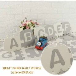 Tapis De Puzzles En Mousse Pour BéBé 180x180cm 36 Pièces Tapis D’Éveil Épais Jeux Enfant Dalles De Sol Souple Avec Clôture Alphabet/Chiffres 8 Tapis De Puzzles En Mousse Pour BéBé 180x180cm 36 Pièces Tapis D’Éveil Épais Jeux Enfant Dalles De Sol Souple Avec Clôture Alphabet/Chiffres -ATMOSPHERA || VIDAXL || Safavieh Soldes 88015641 2