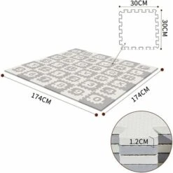 Tapis De Puzzles En Mousse Pour BéBé 180x180cm 36 Pièces Tapis D’Éveil Épais Jeux Enfant Dalles De Sol Souple Avec Clôture Alphabet/Chiffres 11 Tapis De Puzzles En Mousse Pour BéBé 180x180cm 36 Pièces Tapis D’Éveil Épais Jeux Enfant Dalles De Sol Souple Avec Clôture Alphabet/Chiffres -ATMOSPHERA || VIDAXL || Safavieh Soldes 88015641 5