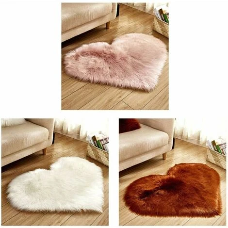 40 X 50 Cm / 15,7 X 19,6 Pouces Petit Coeur Forme Faux Tapis En Peau De Mouton Doux Long En Peluche Moelleux Shaggy Tapis Tapis Tapis Chambre Canapé Tapis De Sol Décoratif - Rose 7 40 X 50 Cm / 15,7 X 19,6 Pouces Petit Coeur Forme Faux Tapis En Peau De Mouton Doux Long En Peluche Moelleux Shaggy Tapis Tapis Tapis Chambre Canapé Tapis De Sol Décoratif - Rose – Image 5