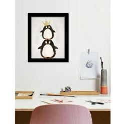 LCGEDB Nordique Mignon Animaux Estampes Affiches Toile Polaire Ours/Hippopotame/manchot Dessin Animé Wall Art Peintures Bébé Enfants Garderie Décoration Sans Cadre PTWC009-M(30X40CM) -ATMOSPHERA || VIDAXL || Safavieh Soldes 88224763 4