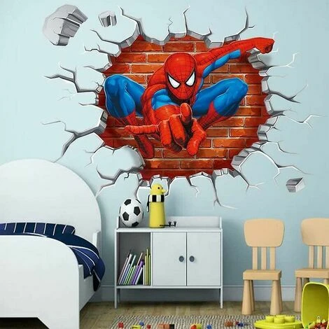 LTDSFHC Spiderman Stickers Muraux Bricolage Amovible Spiderman Enfants Thème Art Garçon Chambre Sticker Mural - 7 LTDSFHC Spiderman Stickers Muraux Bricolage Amovible Spiderman Enfants Thème Art Garçon Chambre Sticker Mural - – Image 5