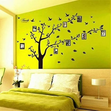 LDHBDS Grand Arbre Généalogique Décoration Murale Cadres Photo Amovibles Arbre Sticker Mural Vinyle Arbre Stickers Muraux Pour Salon Décor À La Maison (Arbre Noir) 5 LDHBDS Grand Arbre Généalogique Décoration Murale Cadres Photo Amovibles Arbre Sticker Mural Vinyle Arbre Stickers Muraux Pour Salon Décor À La Maison (Arbre Noir) – Image 3