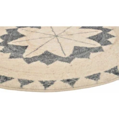 Vercai Rugs Collection Cashmere - Tapis Rond à Poils Longs - Carpet Pour Salon - Polyester - Ivoire - 150x150 Cm -ATMOSPHERA || VIDAXL || Safavieh Soldes 88294196 3