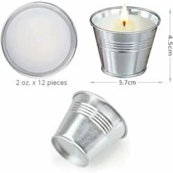 Bougie Citronnelle Ensemble Cadeau Pour Extérieur Intérieur, 12pièces X 2.0oz, Bougies 100% En Cire De Soja Naturel Lot, Bougie Citronnelles Pour Voyage Camping Jardin -ATMOSPHERA || VIDAXL || Safavieh Soldes 88332555 3