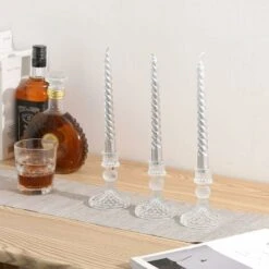 Lot De 6 Bougeoirs En Verre, Bougeoirs Coniques De 10,2 Cm, Bougeoirs En Verre Transparent Pour Mariage, Festival, Fête Et Décoration De Festival. -ATMOSPHERA || VIDAXL || Safavieh Soldes 88373707 4