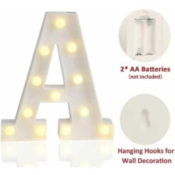 Lettres Lumineuses Pour Marquise à LED Lettres Alphabétiques Lumineuses Pour Décoration De Maison Fête Mariage(M) -ATMOSPHERA || VIDAXL || Safavieh Soldes 88666702 5