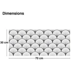 Bandeau PVC Lot De 2 : L 70cmxH 30cm Art Deco Gris Graphit -ATMOSPHERA || VIDAXL || Safavieh Soldes 88718876 3