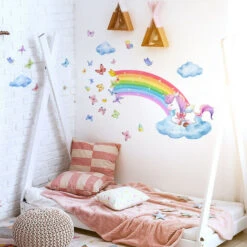Sticker Mural Arc-en-ciel Licorne Sticker Mural Papillons Fille Sticker Mural Chambre Bébé Chambre Chambre D'enfant Décoration Murale,6030cm 11 Sticker Mural Arc-en-ciel Licorne Sticker Mural Papillons Fille Sticker Mural Chambre Bébé Chambre Chambre D'enfant Décoration Murale,6030cm -ATMOSPHERA || VIDAXL || Safavieh Soldes 88720783 5