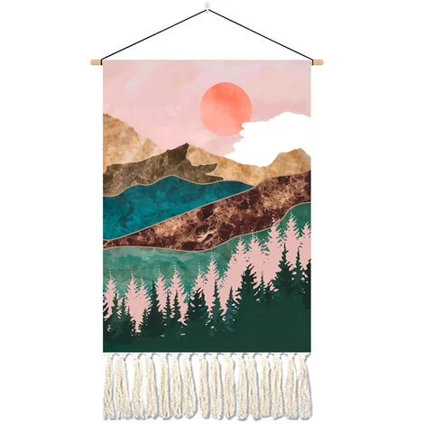 Bohème Macramé Tissé Tenture Murale Sunrise Tenture Murale Tapisserie Avec Gland Coloré Boho Décor Pour La Maison Chambre Fête Artisanat Cadeaux 3 Bohème Macramé Tissé Tenture Murale Sunrise Tenture Murale Tapisserie Avec Gland Coloré Boho Décor Pour La Maison Chambre Fête Artisanat Cadeaux