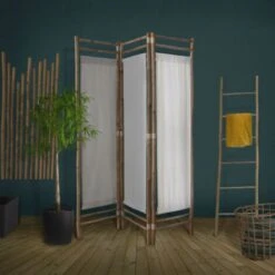 Paravent En Polycoton Et Bambou - Naturel - Panneaux En Coton - 160x120 Cm 11 Paravent En Polycoton Et Bambou - Naturel - Panneaux En Coton - 160x120 Cm -ATMOSPHERA || VIDAXL || Safavieh Soldes 88724734 5