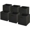 Lot De 6 Bacs De Rangement Intissés Pliables - Noir - 27x27x27cm 2 Lot De 6 Bacs De Rangement Intissés Pliables - Noir - 27x27x27cm -ATMOSPHERA || VIDAXL || Safavieh Soldes 88724837 1