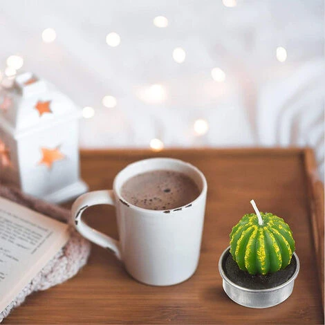12 Bougies De Cactus, Bougies Succulentes De Plantes Artificielles, Bougies De Cire De Thé De La Saint-Valentin Pour Les Fêtes, Mariages, Spas, Cadeaux De Décoration Pour La MaisonUN 6 12 Bougies De Cactus, Bougies Succulentes De Plantes Artificielles, Bougies De Cire De Thé De La Saint-Valentin Pour Les Fêtes, Mariages, Spas, Cadeaux De Décoration Pour La MaisonUN – Image 4