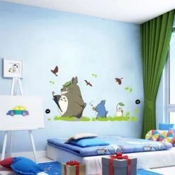 Nouveau Dessin Animé Animation Vinyle Totoro Stickers Muraux Pour Enfants Chambre Café/bar/décoration De La Maison Affiche Totoro Fonds D'écran -ATMOSPHERA || VIDAXL || Safavieh Soldes 88773409 2