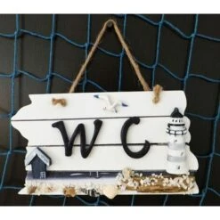 Plaque De Porte WC Décoration Marine Motif Phare Bois 9 Plaque De Porte WC Décoration Marine Motif Phare Bois -ATMOSPHERA || VIDAXL || Safavieh Soldes 88773447 4