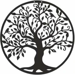 Art Mural En Métal Art De L'arbre De Vie Signe De Famille Arbre En Métal Décoration Murale Décoration D'intérieur Décoratif Suspendu Au Mur Décoration De La Maison Sculpture Murale Intérieure 35×35c