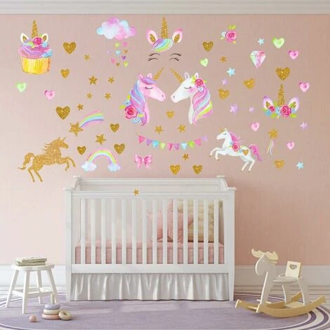 Stickers Muraux Licorne Pour Filles Garçons Chambre, Grand Vinyle Maison Decal Pour Les Enfants Salon Chambre Filles Chambre Décor 5 Stickers Muraux Licorne Pour Filles Garçons Chambre, Grand Vinyle Maison Decal Pour Les Enfants Salon Chambre Filles Chambre Décor – Image 3