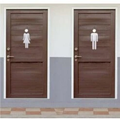 CKNGFV 2pcs Signe D'autocollant De Porte De Toilette De Cafétéria D'htel De Restaurant Public De 12x4cmWC 11 CKNGFV 2pcs Signe D'autocollant De Porte De Toilette De Cafétéria D'htel De Restaurant Public De 12x4cmWC -ATMOSPHERA || VIDAXL || Safavieh Soldes 89412523 5