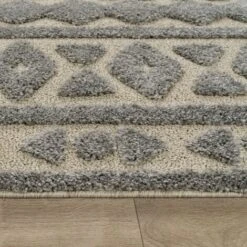 Paco Home Tapis Poils Longs Tapis Salon Shaggy Aspect 3D Ethnique Boho Look Vintage Doux 60x100 Cm, Gris 3 -ATMOSPHERA || VIDAXL || Safavieh Soldes 89570797 2