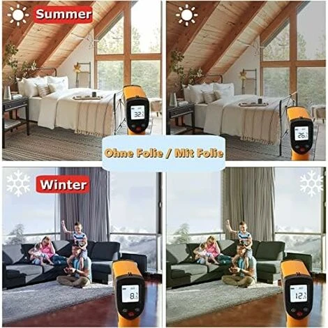 Miroir Film Fenêtre 100 X 200cm De Protection Solaire Intérieure Ou Extérieure Autocollant Film Anti UV - Isolation Thermique - Argenté 5 Miroir Film Fenêtre 100 X 200cm De Protection Solaire Intérieure Ou Extérieure Autocollant Film Anti UV - Isolation Thermique - Argenté – Image 3