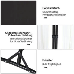 Randaco Paravent 360° Séparation De Pièce Rabattable Mur Espagnol Terrasse Cloison 1 Pièce Beige -ATMOSPHERA || VIDAXL || Safavieh Soldes 89689915 5