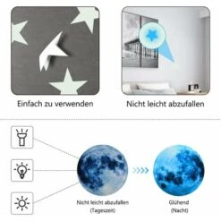 1003 Pièces Autocollants Lumineux, Lune Et Etoiles Phosphorescente Autocollant Mural, Lumineuses Stickers Muraux Pour Enfant Adult Chambres Plafond Décoration 11 1003 Pièces Autocollants Lumineux, Lune Et Etoiles Phosphorescente Autocollant Mural, Lumineuses Stickers Muraux Pour Enfant Adult Chambres Plafond Décoration -ATMOSPHERA || VIDAXL || Safavieh Soldes 89776197 5