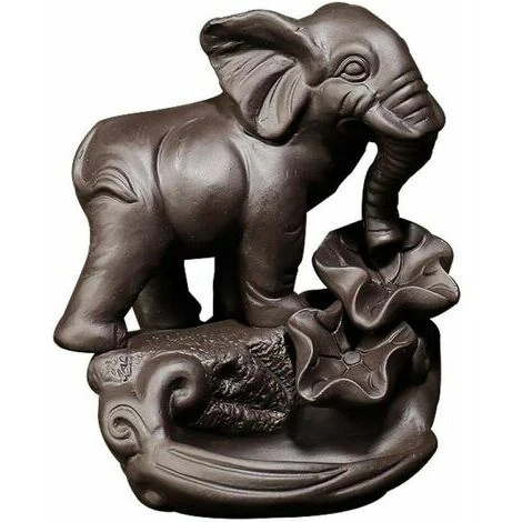 Porte-Encens Éléphant Avec 20 Cônes D'Encens À Reflux, Porte-Encens En Céramique Asiatique Brûleur D'Encens À Reflux 4 Porte-Encens Éléphant Avec 20 Cônes D'Encens À Reflux, Porte-Encens En Céramique Asiatique Brûleur D'Encens À Reflux – Image 2