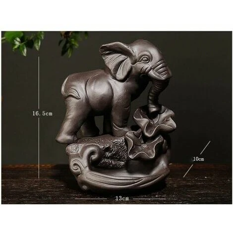 Porte-Encens Éléphant Avec 20 Cônes D'Encens À Reflux, Porte-Encens En Céramique Asiatique Brûleur D'Encens À Reflux 7 Porte-Encens Éléphant Avec 20 Cônes D'Encens À Reflux, Porte-Encens En Céramique Asiatique Brûleur D'Encens À Reflux – Image 5