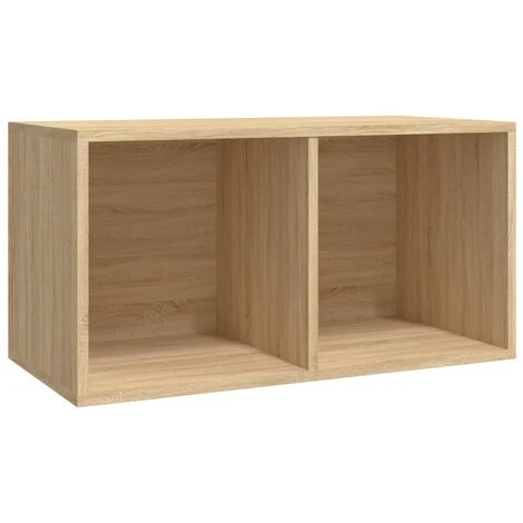 UNIQUEBoîte De Rangement De Vinyles Chêne Sonoma 71x34x36 Cm12 Kg,Magnifique & Montage Facile69273 4 UNIQUEBoîte De Rangement De Vinyles Chêne Sonoma 71x34x36 Cm12 Kg,Magnifique & Montage Facile69273 – Image 2