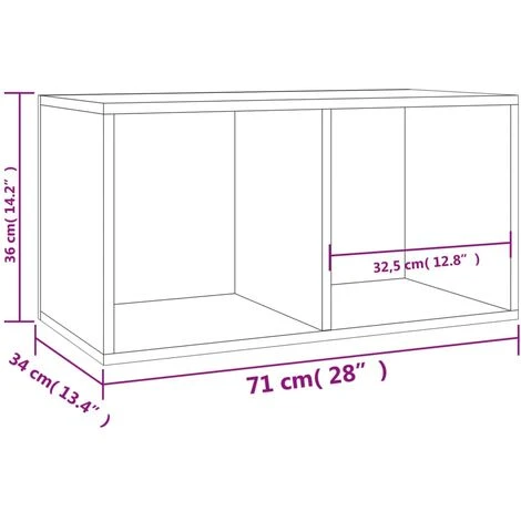 UNIQUEBoîte De Rangement De Vinyles Chêne Sonoma 71x34x36 Cm12 Kg,Magnifique & Montage Facile69273 6 UNIQUEBoîte De Rangement De Vinyles Chêne Sonoma 71x34x36 Cm12 Kg,Magnifique & Montage Facile69273 – Image 4