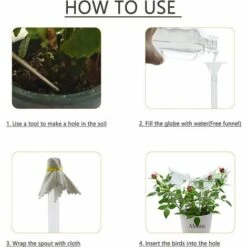 6 Globes D'arrosage En PVC Avec Pointes D'auto-arrosage En Forme D'oiseau Pour Plantes Intérieur Et Extérieur 10 6 Globes D'arrosage En PVC Avec Pointes D'auto-arrosage En Forme D'oiseau Pour Plantes Intérieur Et Extérieur -ATMOSPHERA || VIDAXL || Safavieh Soldes 90282394 4