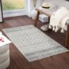 SURYA Tapis De Couloir à Poils Courts Et Doux Berbère Ethnique Blanc Et Gris 80x150 Cm -ATMOSPHERA || VIDAXL || Safavieh Soldes 90702958 1