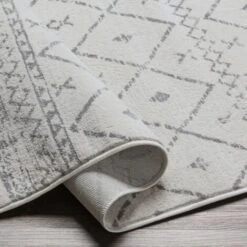 SURYA Tapis De Couloir à Poils Courts Et Doux Berbère Ethnique Blanc Et Gris 80x150 Cm -ATMOSPHERA || VIDAXL || Safavieh Soldes 90702958 4