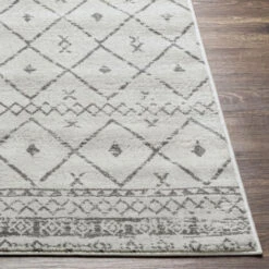 SURYA Tapis De Couloir à Poils Courts Et Doux Berbère Ethnique Blanc Et Gris 80x220 Cm -ATMOSPHERA || VIDAXL || Safavieh Soldes 90703005 5