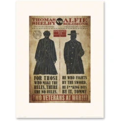 Benchmade Estampe 30x40 Cm Peaky Blinders Thomas Vs Alfie