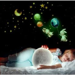 Muraux Fluorescent Enfants, Lune Étoiles Lapins Et Ballons Etoiles Phosphorescentes Plafond Mural Lumineux Autocollants Pour Bébé Chambres D'enfants Plafond Décoration -ATMOSPHERA || VIDAXL || Safavieh Soldes 90765905 5
