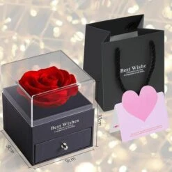 Rose Eternelle F��te Des M��res, Cadeau Femme , Idee Cadeau Anniversaire Saint Valentin Mariage Fete Des Meres Pour Femme Maman, Anniversaire Cadeaux Romantiques Pour Elle (Rose Rouge) -ATMOSPHERA || VIDAXL || Safavieh Soldes 90853898 4