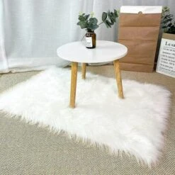 Tapis En Chambre De Mouton Synthétique,Tapis Fausse Fourrure,Cozy Sensation Comme Véritable Laine Tapis En Fourrure Synthétique, Man Made Luxe Laine Tapis De Canapé Coussin(Blanc, 60x90cm Carré) -ATMOSPHERA || VIDAXL || Safavieh Soldes 91034442 4