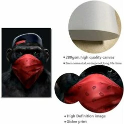 Toile Murale à Motif De Singes De La Sagesse - Impression Sur Toile Pour Salon, Décoration D'intérieur Moderne , 30 X 50 Cm ,3 Pièces -ATMOSPHERA || VIDAXL || Safavieh Soldes 91155842 4