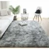 (Gris Clair, 80×200cm)Tapis Moelleux Au Sol Fausse Fourrure Moelleux Tapis Gradient Décoratif Tapis De Sol Pour Chambre Salon Salle À Manger