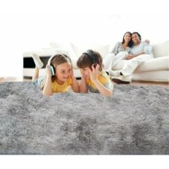 (Gris Clair, 80×200cm)Tapis Moelleux Au Sol Fausse Fourrure Moelleux Tapis Gradient Décoratif Tapis De Sol Pour Chambre Salon Salle À Manger -ATMOSPHERA || VIDAXL || Safavieh Soldes 91255752 5