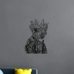 Art Mural Abstrait En Métal Arbre De Vie Art Mural En Métal Décoration Murale Art Mural En Fer Signe Mural -ATMOSPHERA || VIDAXL || Safavieh Soldes 91627030 3