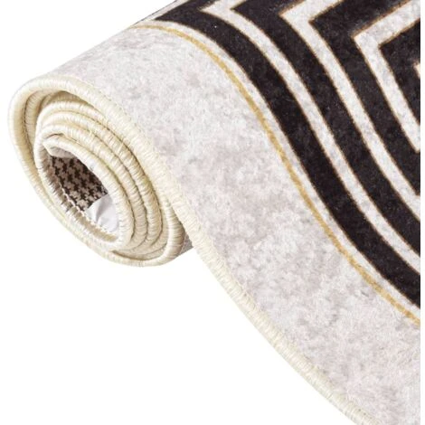 Tapis Lavable Antidérapant Tapis De Salon Tapis D'entrée 80x150 Cm Beige Clair 53124 4 Tapis Lavable Antidérapant Tapis De Salon Tapis D'entrée 80x150 Cm Beige Clair 53124 – Image 2