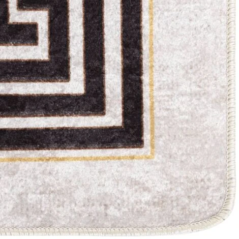 Tapis Lavable Antidérapant Tapis De Salon Tapis D'entrée 80x150 Cm Beige Clair 53124 5 Tapis Lavable Antidérapant Tapis De Salon Tapis D'entrée 80x150 Cm Beige Clair 53124 – Image 3