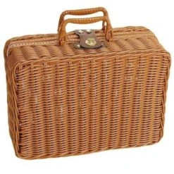 Boîte De Pique - Nique Tissée De Rotin De Colle Sac De Rangement Vintage Photo Prop Rangement Box Boîte à Sucre Avec Valise Cadeau261711cm