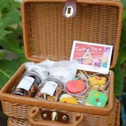 Boîte De Pique - Nique Tissée De Rotin De Colle Sac De Rangement Vintage Photo Prop Rangement Box Boîte à Sucre Avec Valise Cadeau261711cm -ATMOSPHERA || VIDAXL || Safavieh Soldes 92082709 5