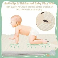 Tapis De Jeu Pour Bébé Sur Le Sol, Tapis De Jeu Pliable Pour Les Bébés Et Les Jeunes Enfants, Double Face, Antidérapant, En Mousse XPE -ATMOSPHERA || VIDAXL || Safavieh Soldes 92291049 5
